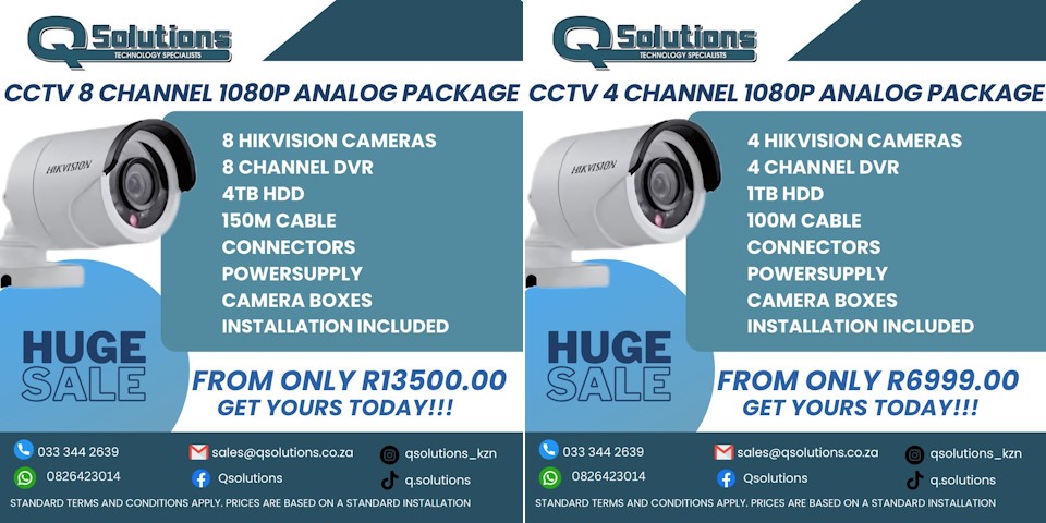 CCTV 8 and 4 channel package news