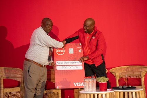 Sydney Nhlanhla Mbhele Absa andMzwakhe Mdunge Yarrow School Principle