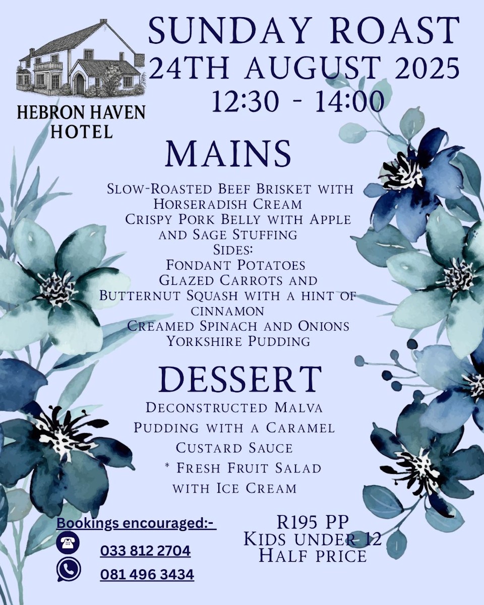 24 aug howick hebron luch