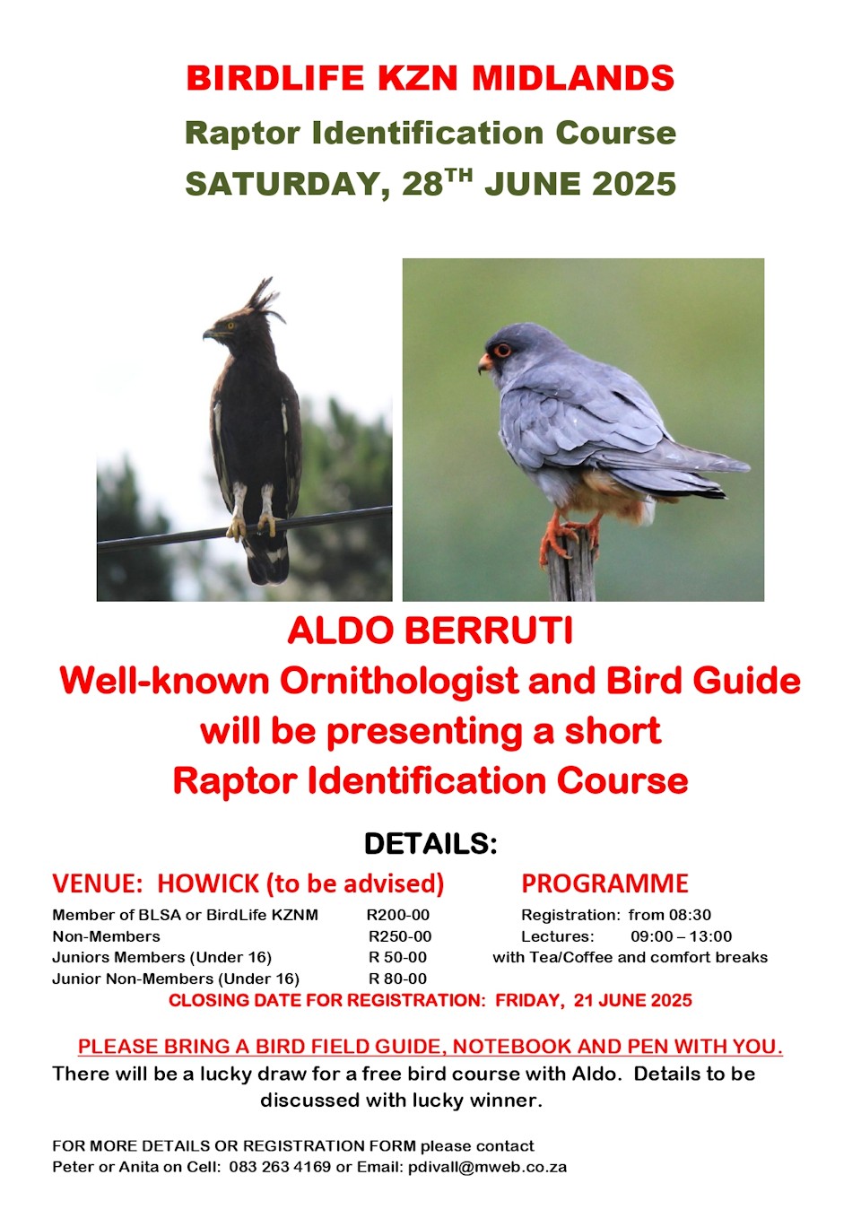 Poster Raptor Course June 2025 Howick Village image page 0001