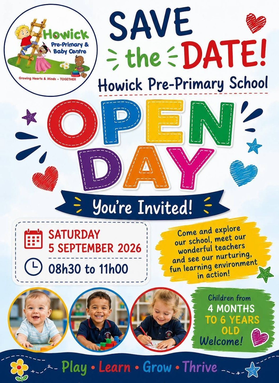 5 sept howick pre primary open day