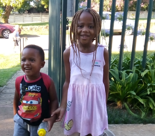 Boitumelo and her little brother 002