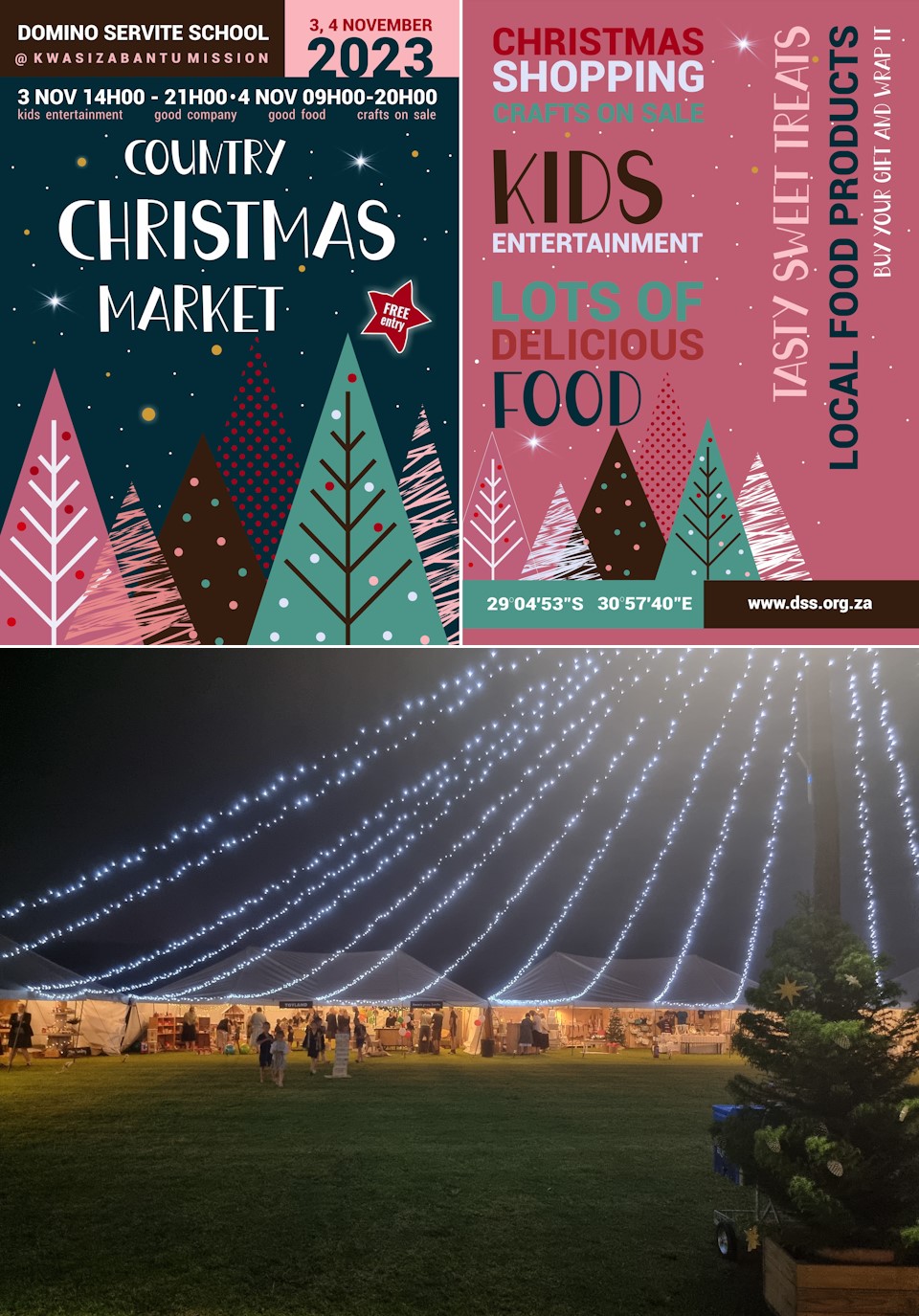 country christmas night and day domino servits school
