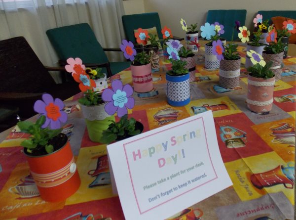 happy spring day for staff